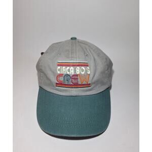 Adams Men Baseball Cap Strapback Gray Green Circa 80s Crew Dad Hat Adjustable